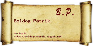 Boldog Patrik névjegykártya